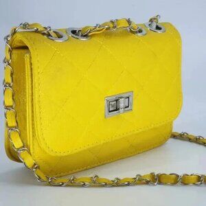 Yellow Small Classic Bag For Women